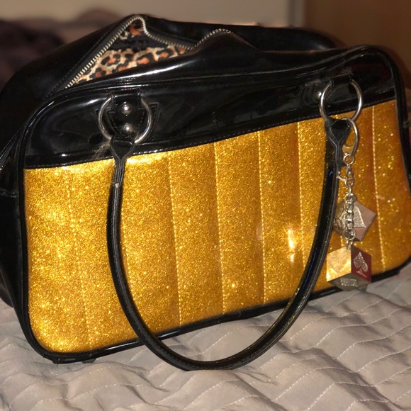 Lux de Ville Handbags - Lux De Ville Gold black handbag